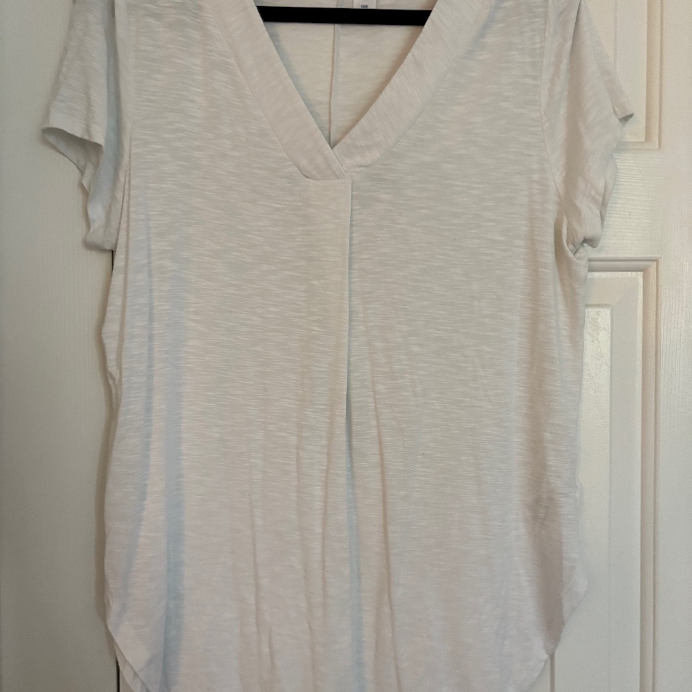 White V-Neck